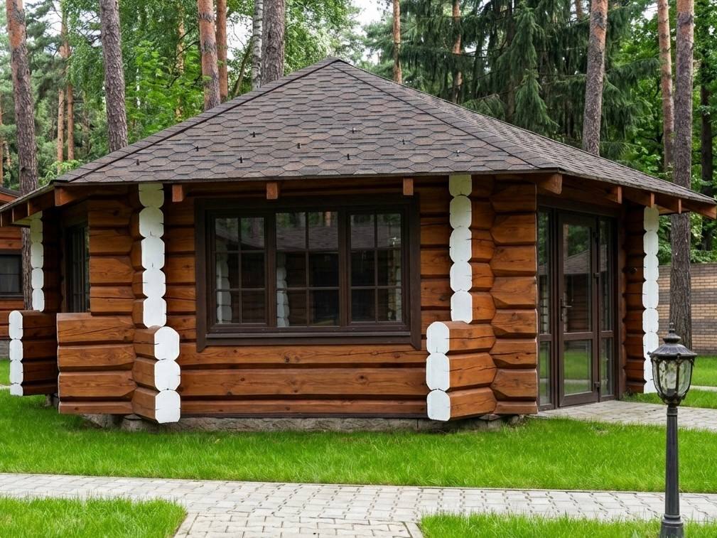 Отапливаемая беседка из кедра
