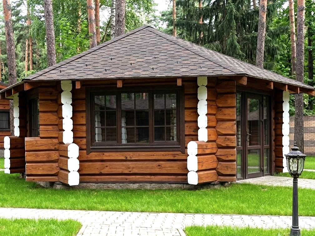 Отапливаемая беседка из кедра